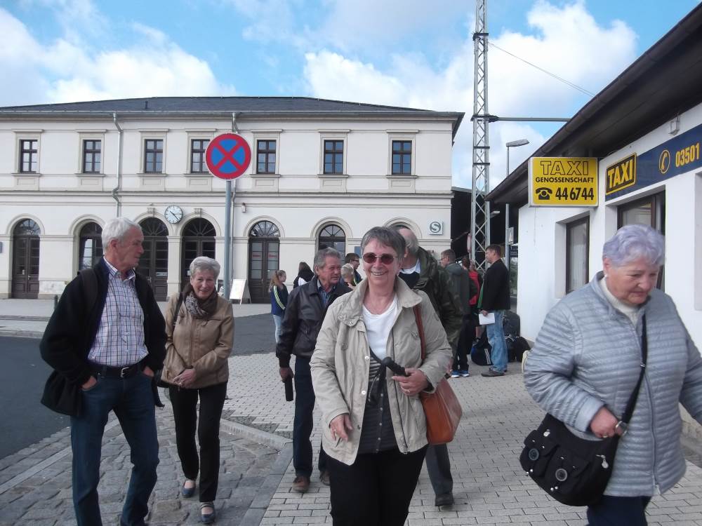 Ankunft am Bahnhof in Pirna